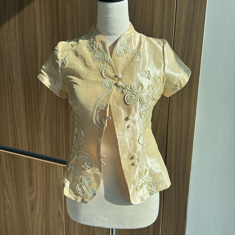 Vintage jacquard blouse